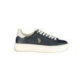 U.S. POLO ASSN. Blaue Damen-Sneaker aus Polyurethan