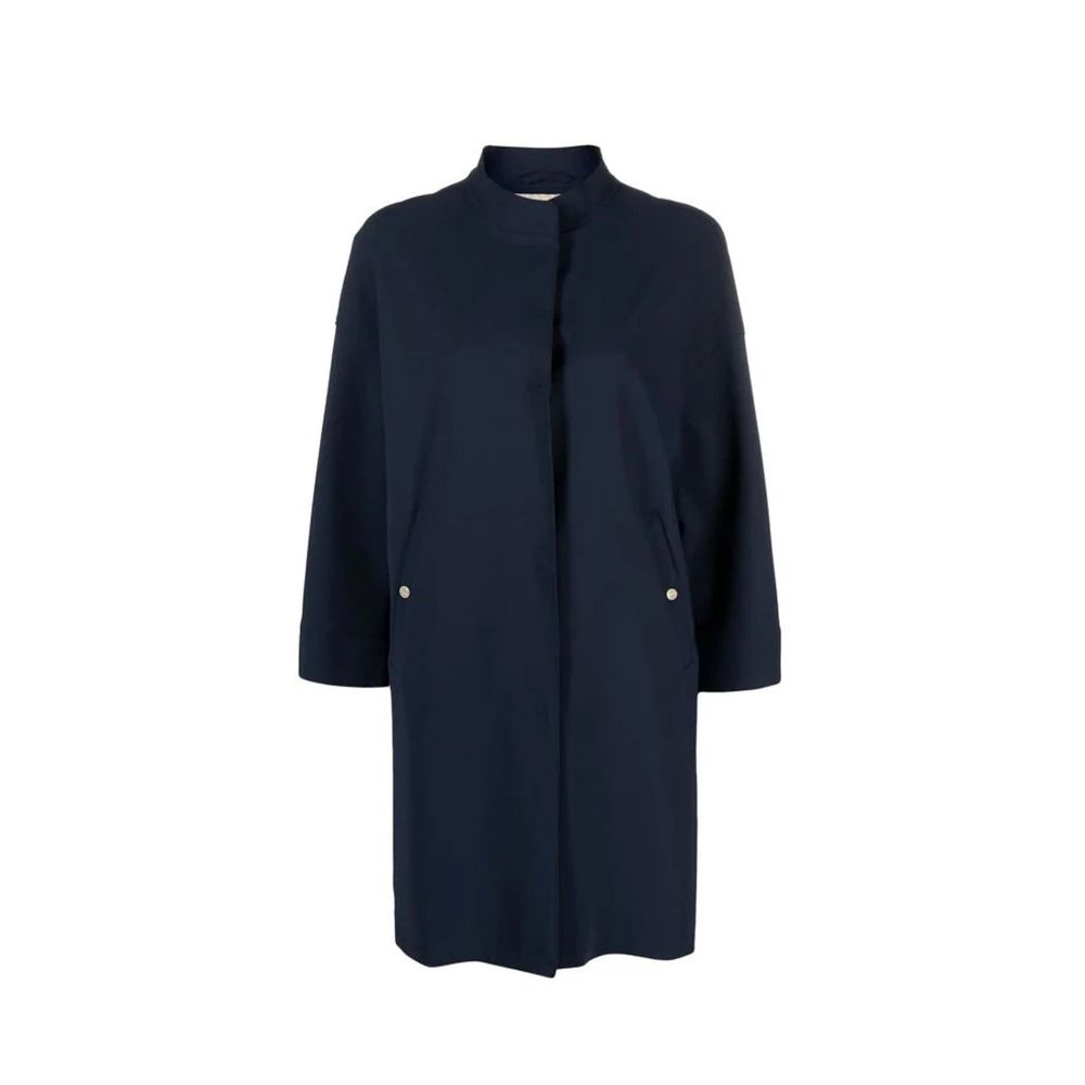 Herno Blauer Mantel aus Elastan