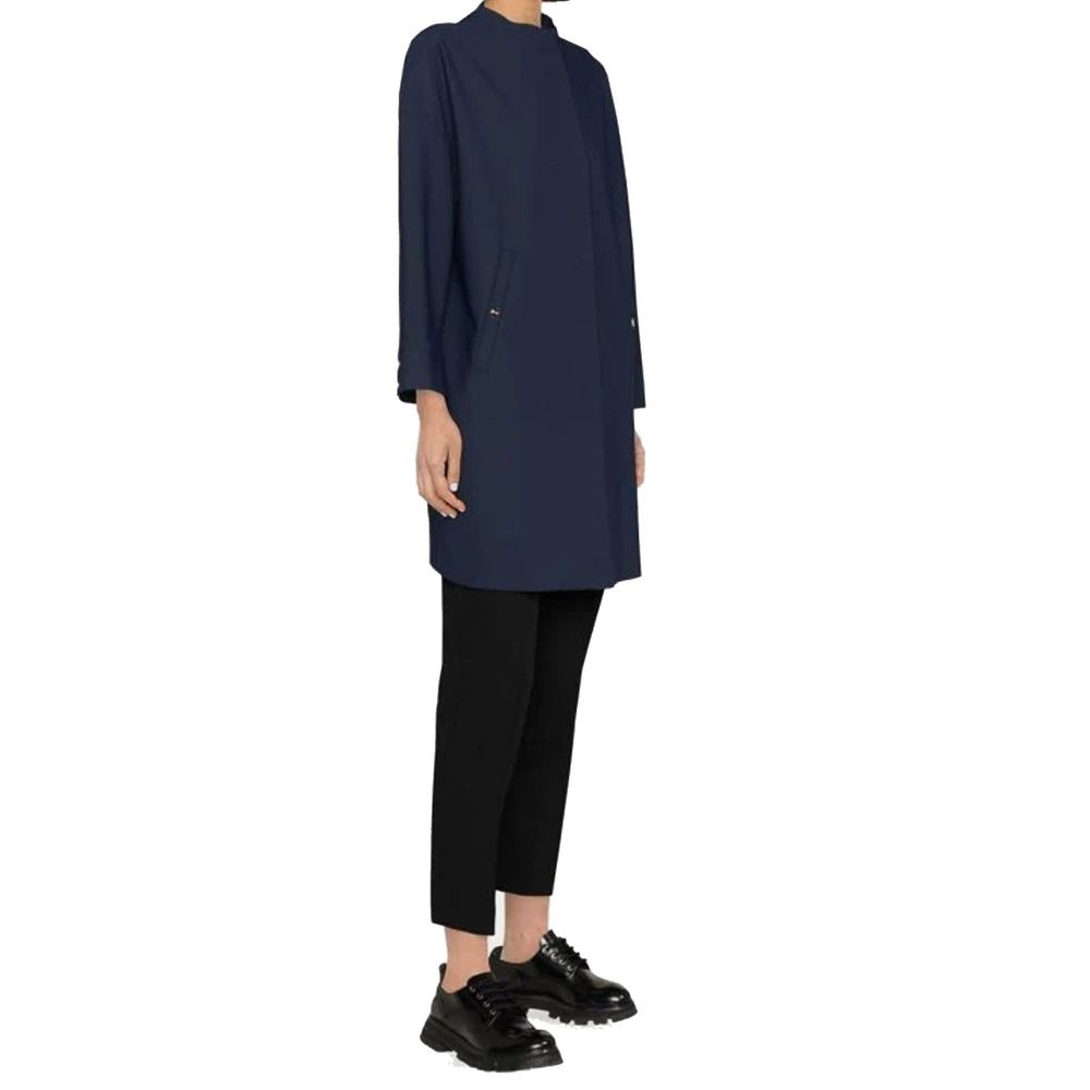 Herno Blauer Mantel aus Elastan