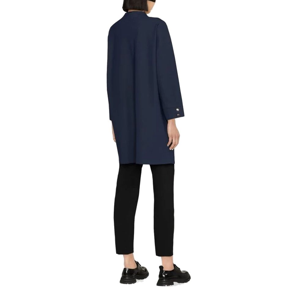 Herno Blauer Mantel aus Elastan