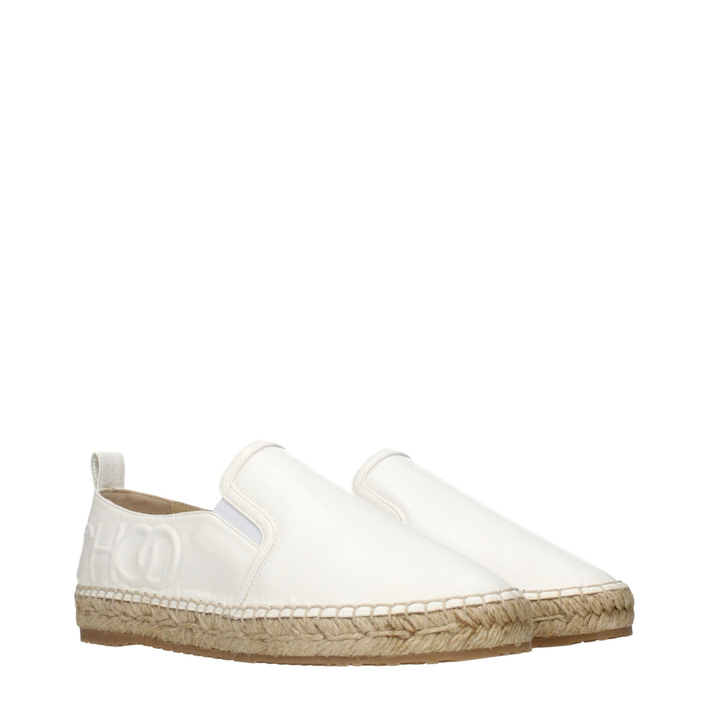 Jimmy Choo Weiße Espadrilles aus Leder