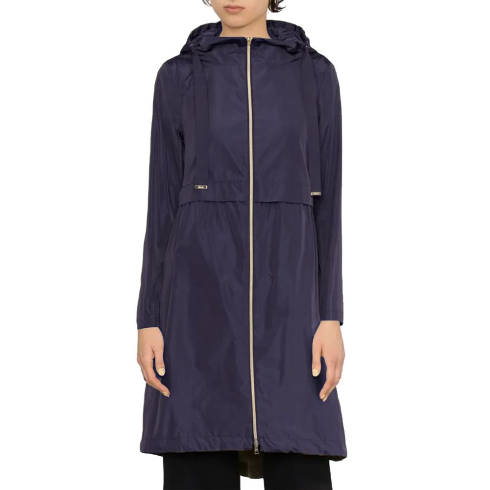 Herno Blauer Polyester-Mantel