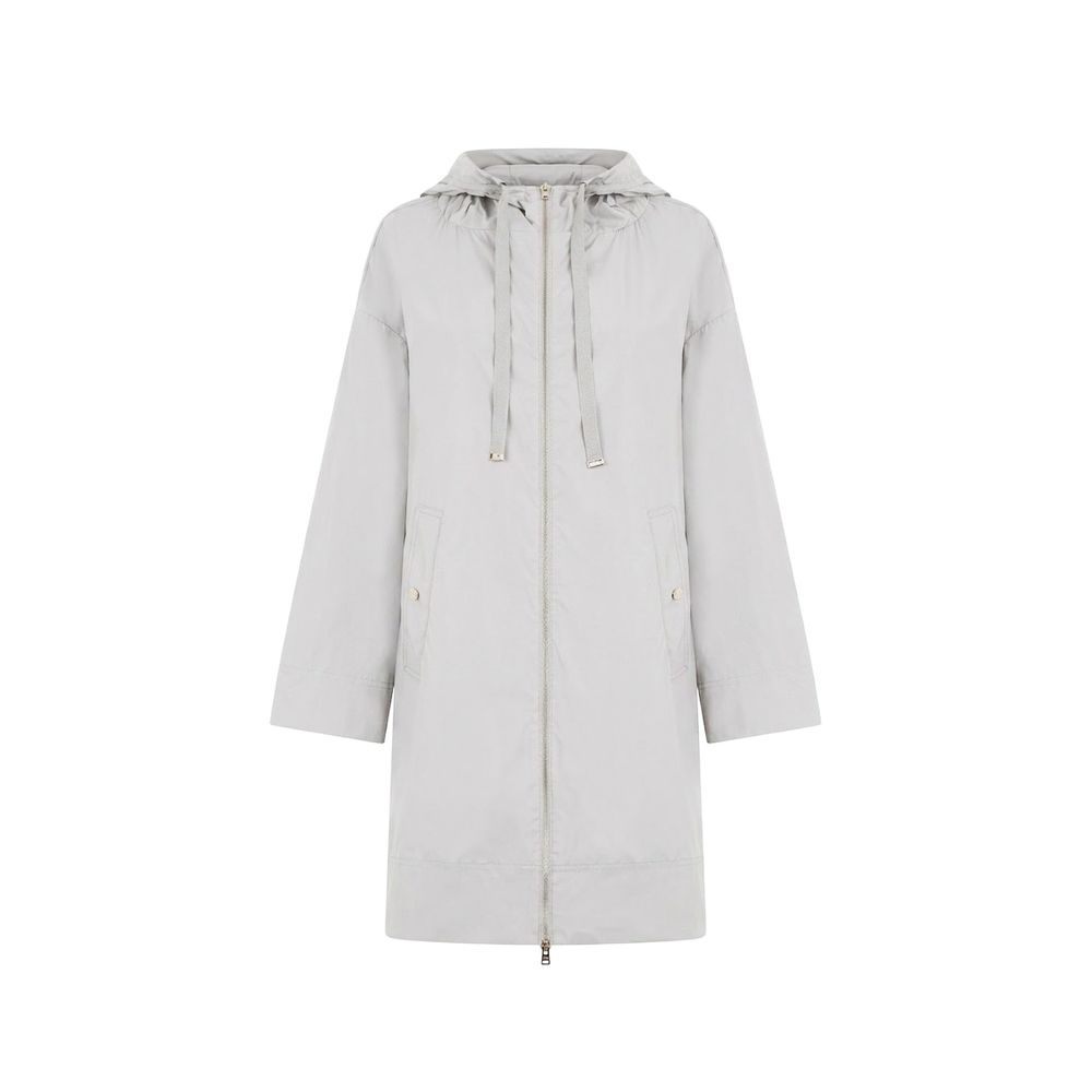 Herno Grauer Mantel aus Elasthan