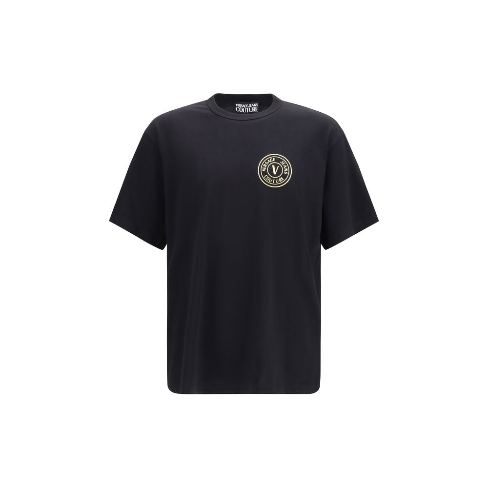 Versace Jeans Schwarzes Baumwoll-T-Shirt