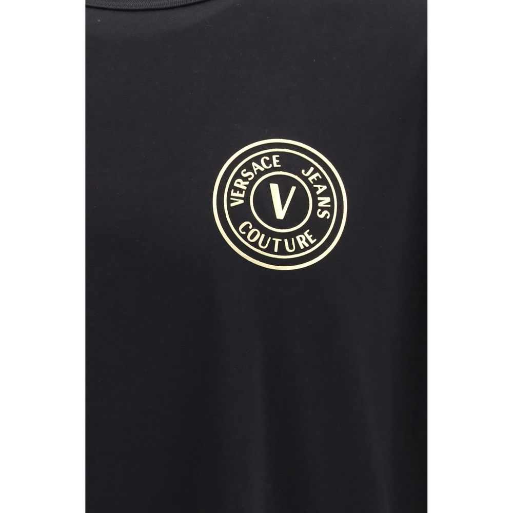 Versace Jeans Schwarzes Baumwoll-T-Shirt