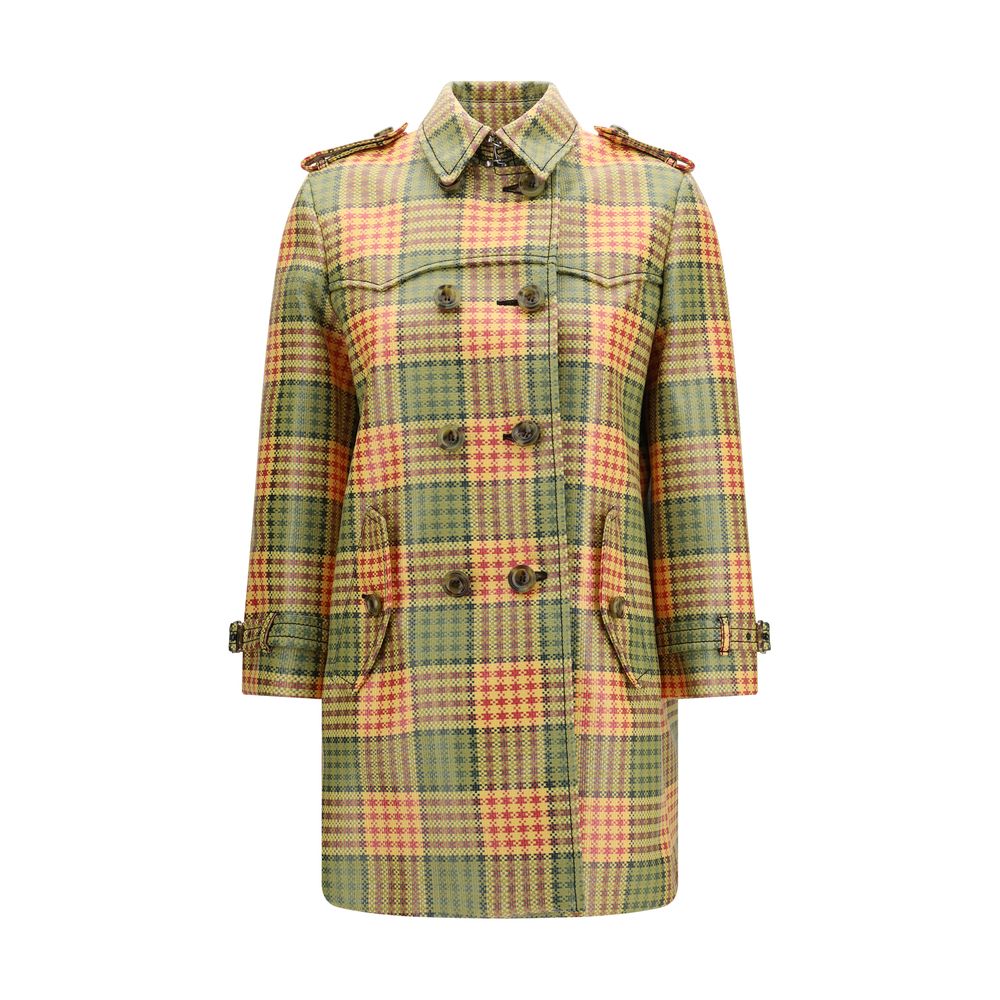 Burberry Mehrfarbiger Trenchcoat aus Polyester