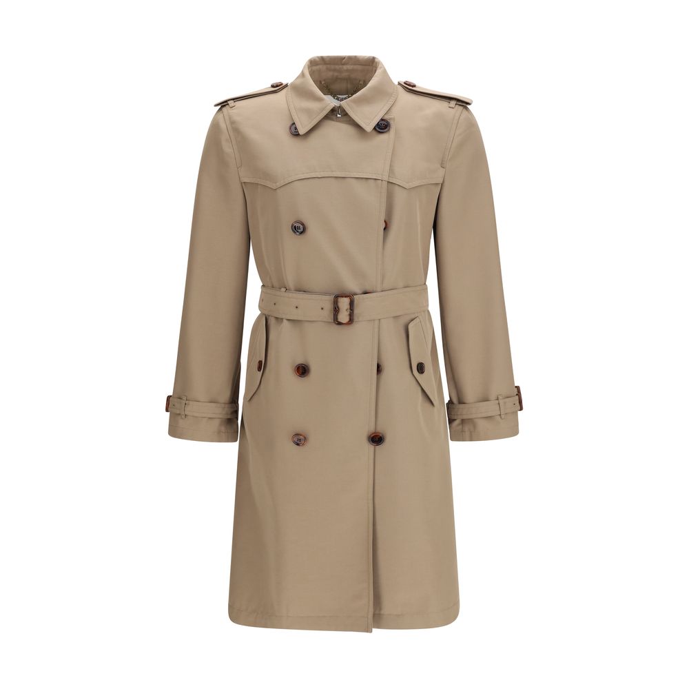 Burberry Brauner Seiden-Trenchcoat