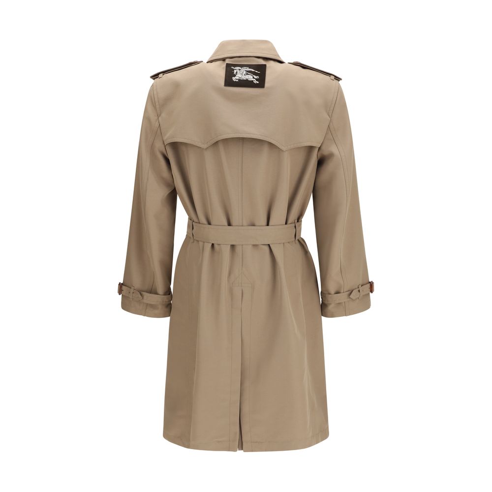 Burberry Brauner Seiden-Trenchcoat