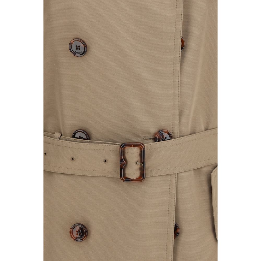 Burberry Brauner Seiden-Trenchcoat