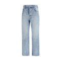 Saint Laurent Blaue Cropped Jeans aus Baumwolle