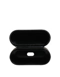 Dolce & Gabbana Schwarzer PVC-Etui mit geprägtem Logo, Flip-Halter für Damen-Airpods