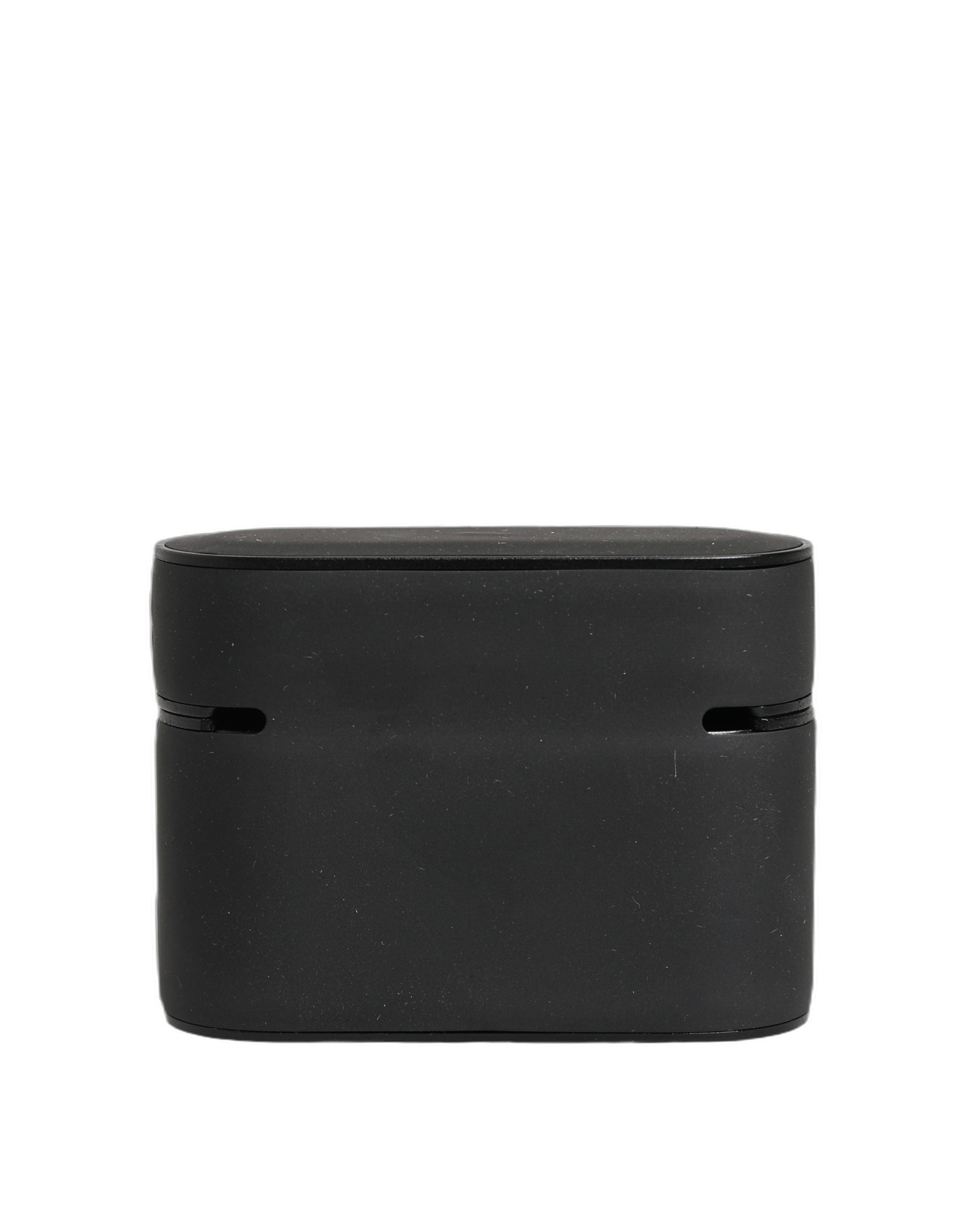 Dolce & Gabbana Schwarzer PVC-Etui mit geprägtem Logo, Flip-Halter für Damen-Airpods