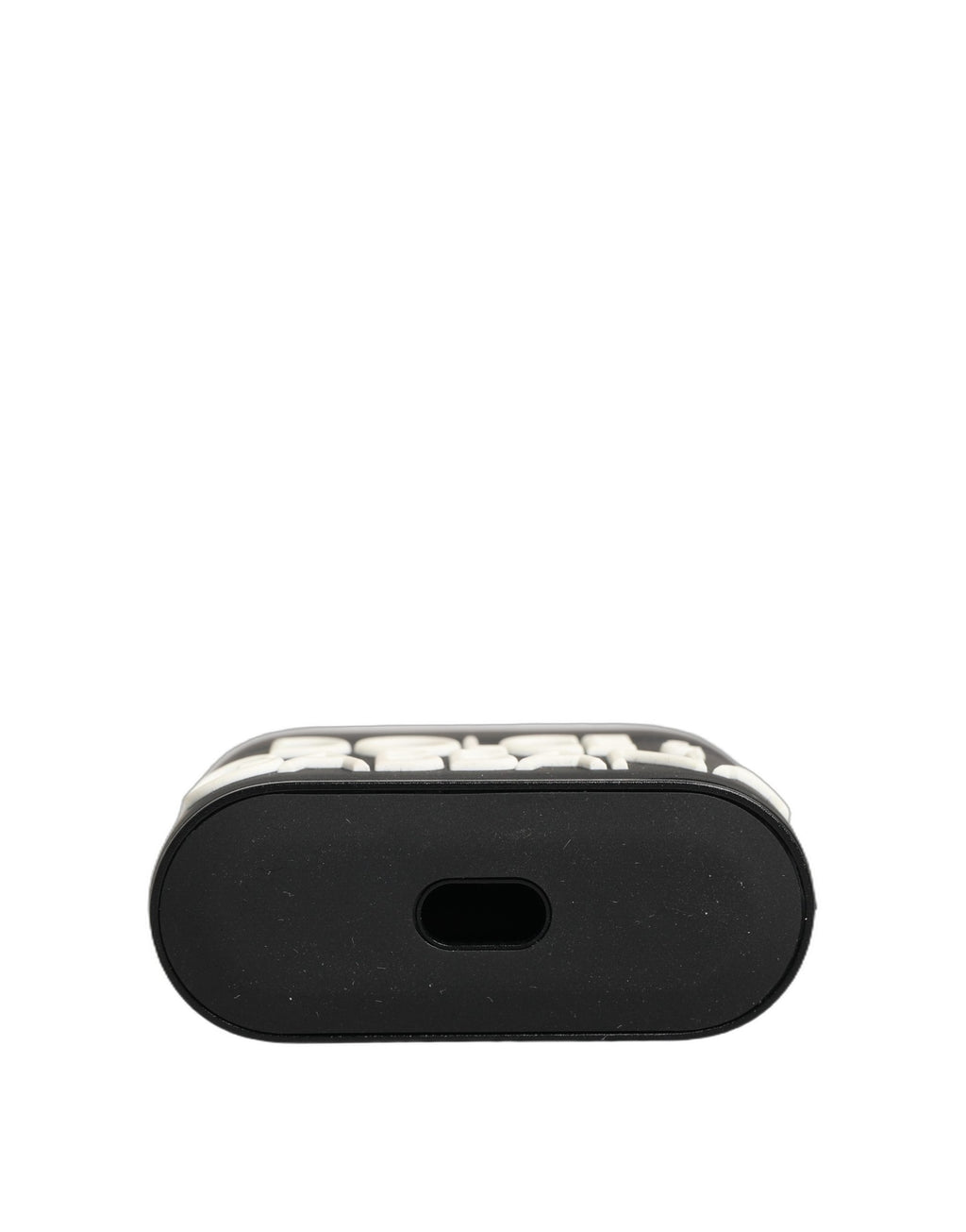 Dolce & Gabbana Schwarzer PVC-Etui mit geprägtem Logo, Flip-Halter für Damen-Airpods