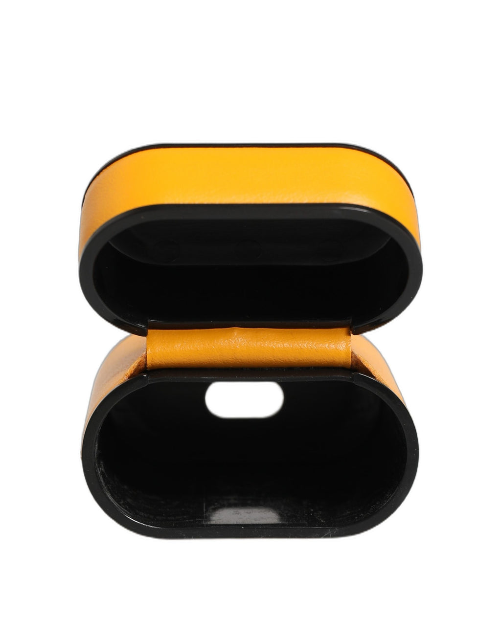 Dolce & Gabbana Etui aus gelbem Kalbsleder mit Logo, Klappverschluss und Riemen für Airpods