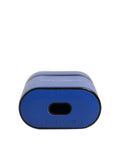Dolce & Gabbana Airpods Hülle aus blauem Kalbsleder mit Logo, Klappverschluss und Riemen