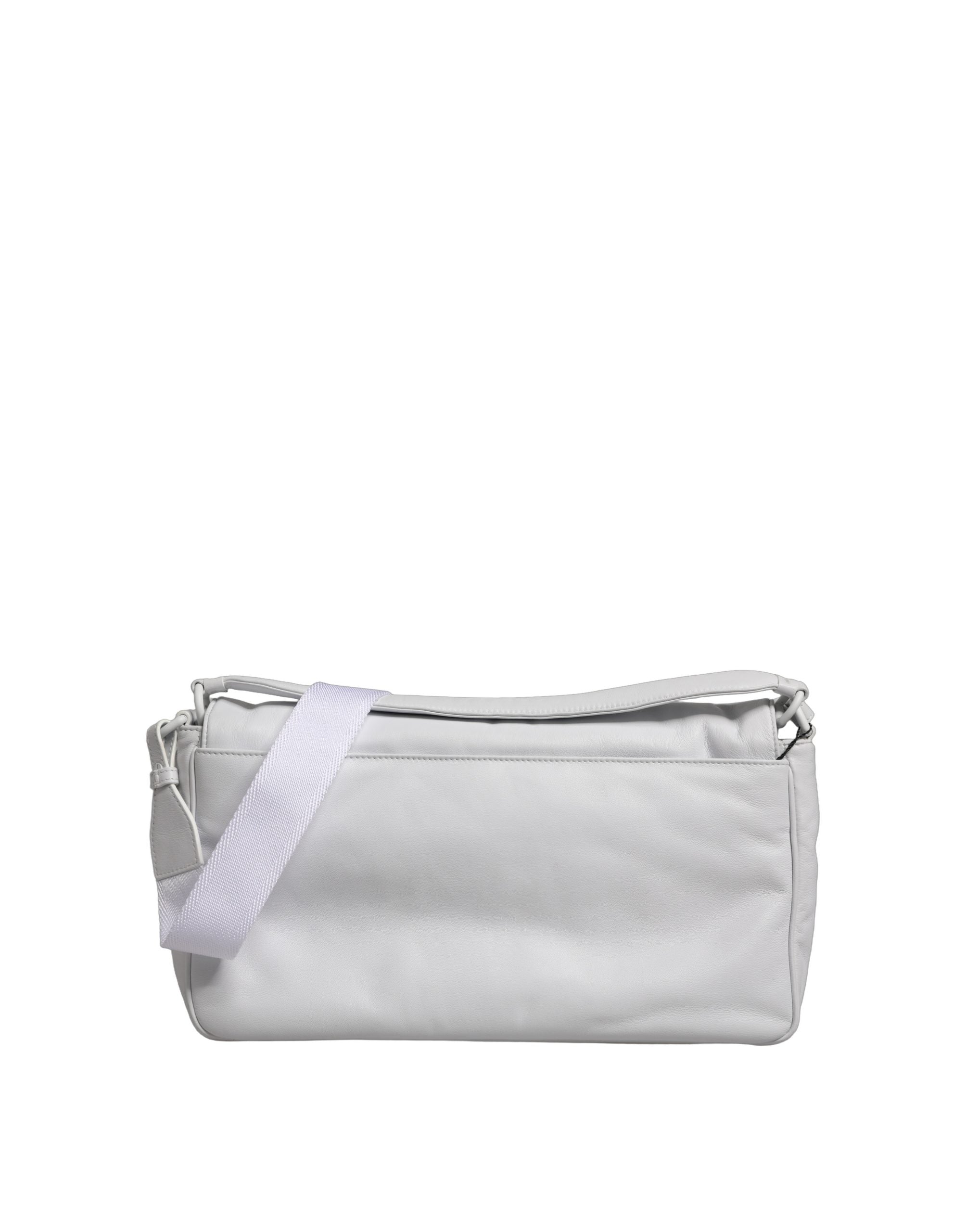 Dolce & Gabbana Weiße Umhängetasche mit Logo-Plakette für Damen