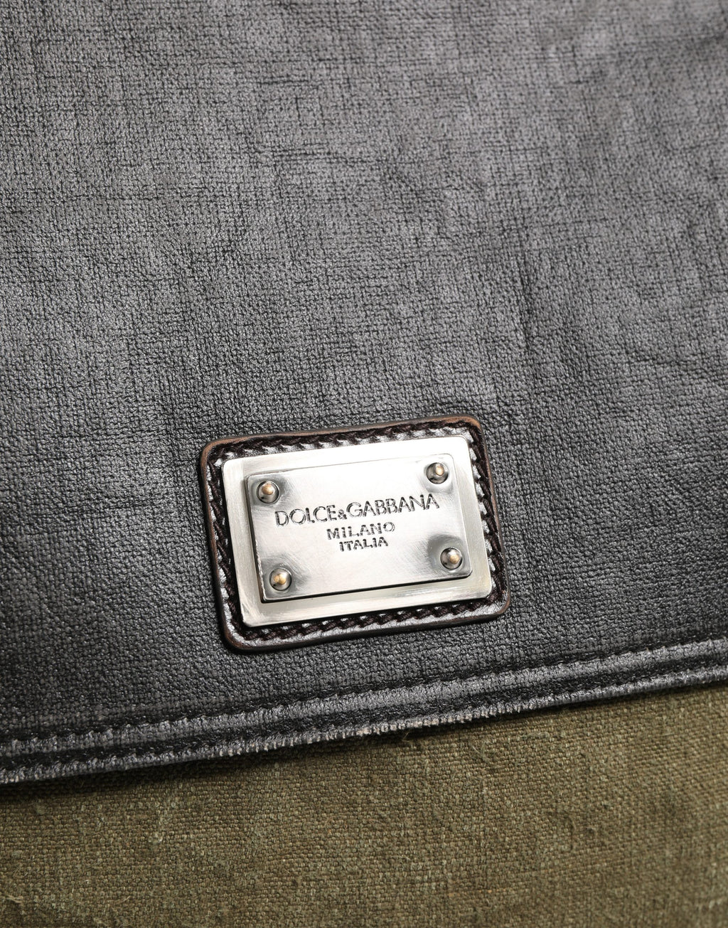 Dolce & Gabbana Herren Umhängetasche in Militärgrün mit zwei Farbtönen