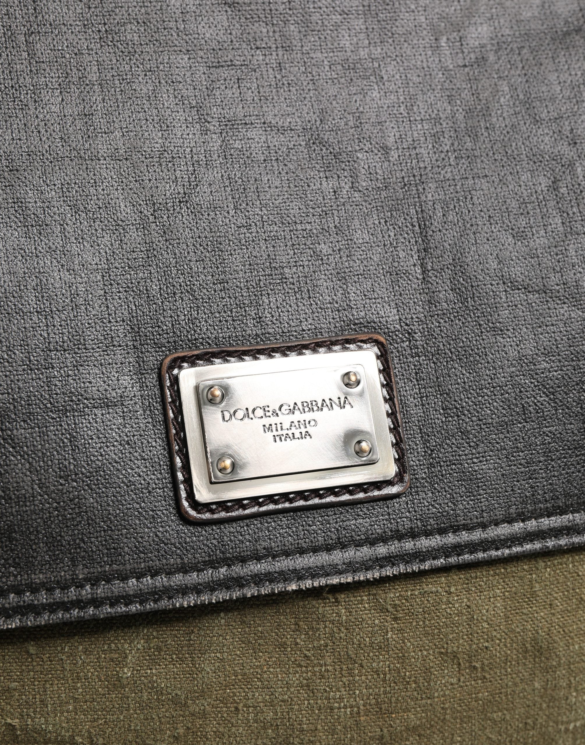 Dolce & Gabbana Herren Umhängetasche in Militärgrün mit zwei Farbtönen