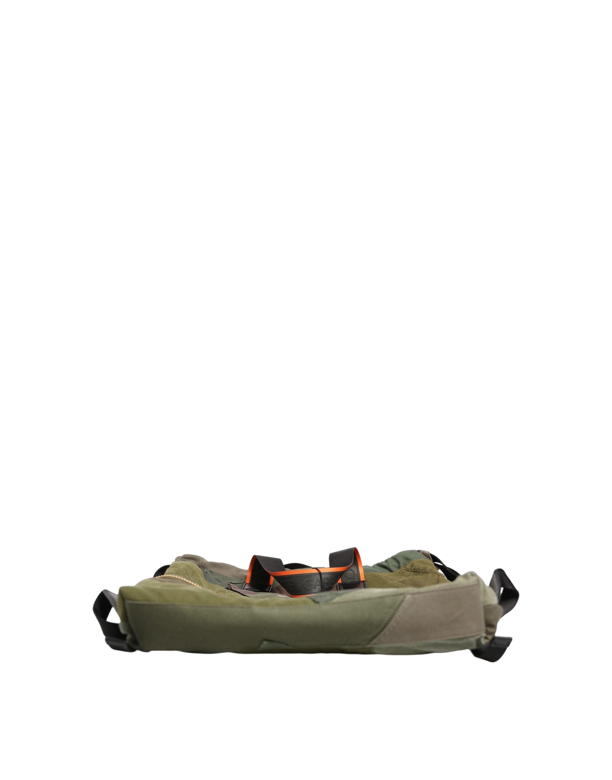 Dolce & Gabbana Militärgrüner Patchwork-Rucksack Tasche Herren Tasche