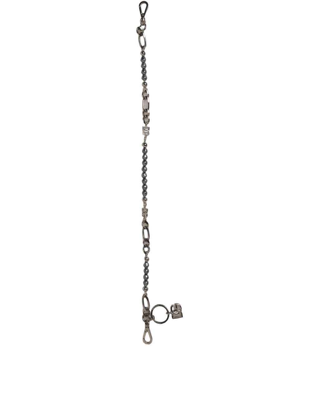 Dolce & Gabbana Halskette mit silberfarbener Kette und DG-Logo-Anhänger