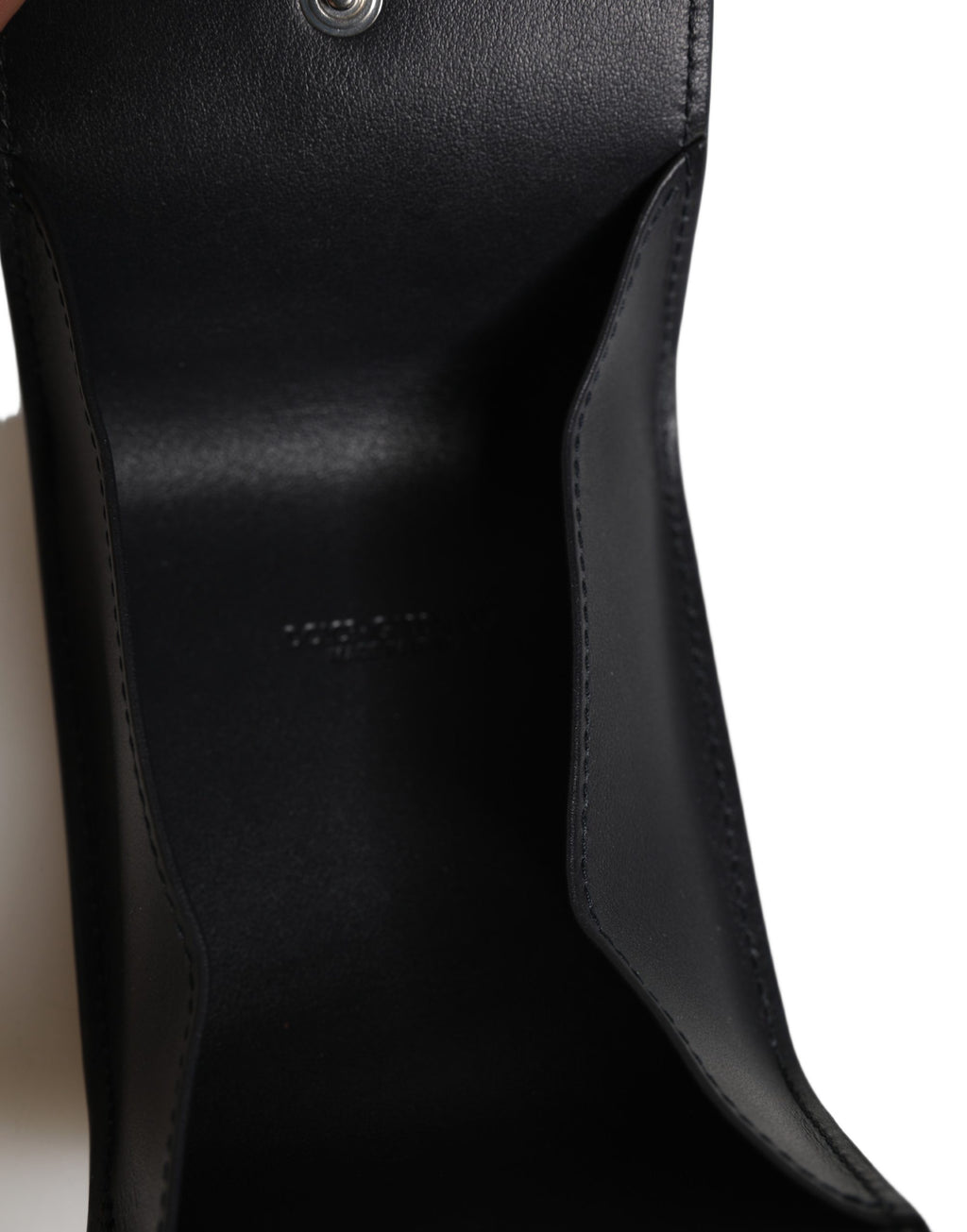 Dolce & Gabbana Brieftasche aus schwarzem Kalbsleder mit Logo-Print und Münzfach