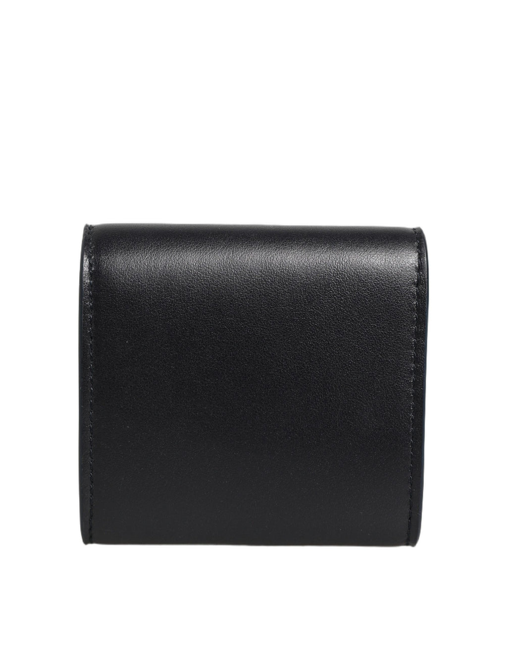 Dolce & Gabbana Brieftasche aus schwarzem Kalbsleder mit Logo-Print und Münzfach