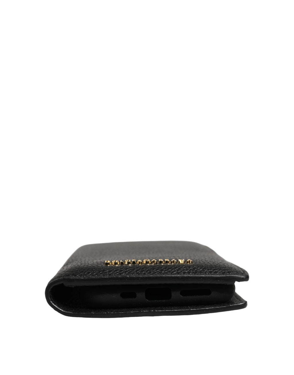 Dolce & Gabbana Case Flip Cover Schwarz Kalbsleder iPhone 11 Pro Handyhülle