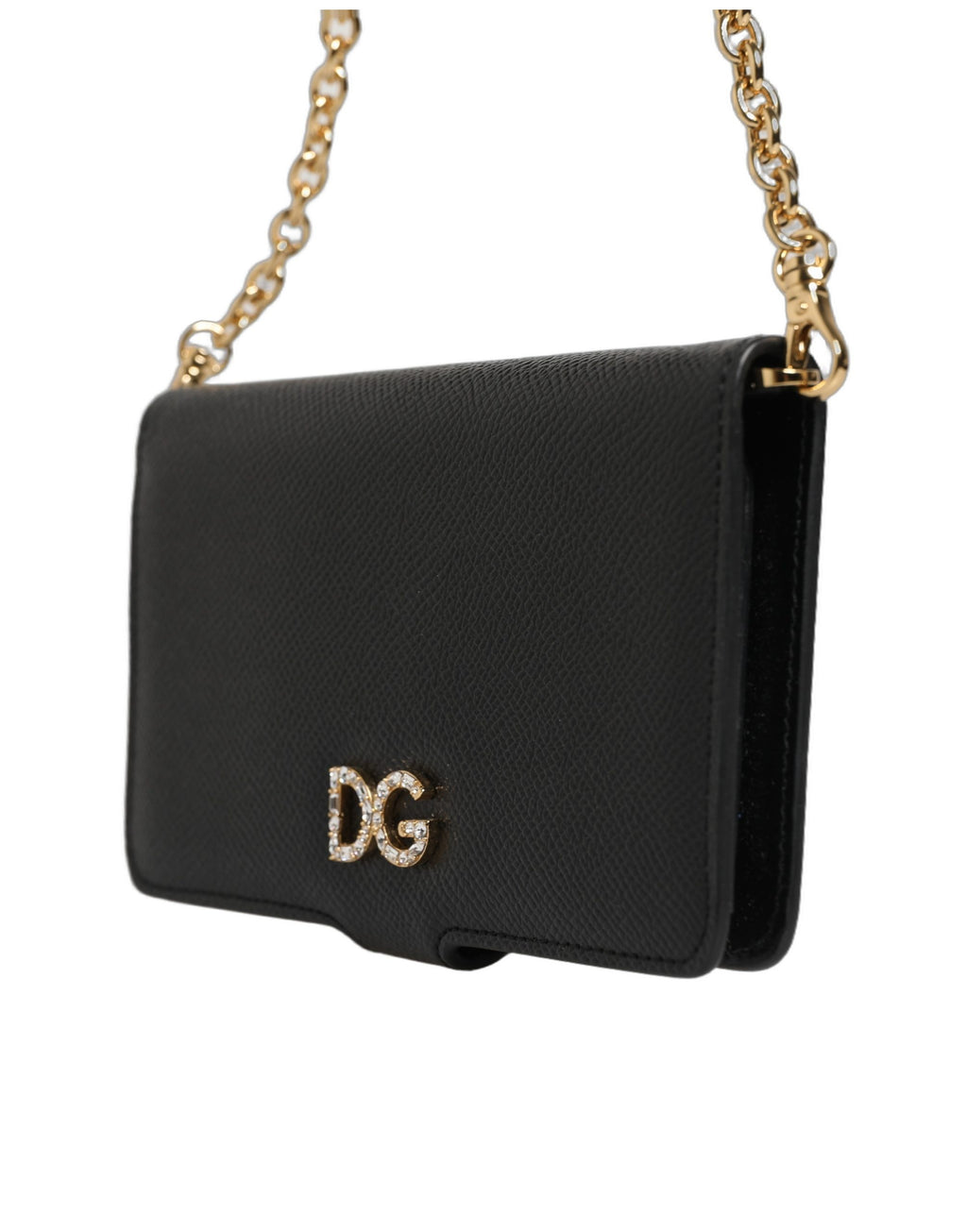 Dolce & Gabbana Flip Cover aus schwarzem Kalbsleder für iPhone X - XS