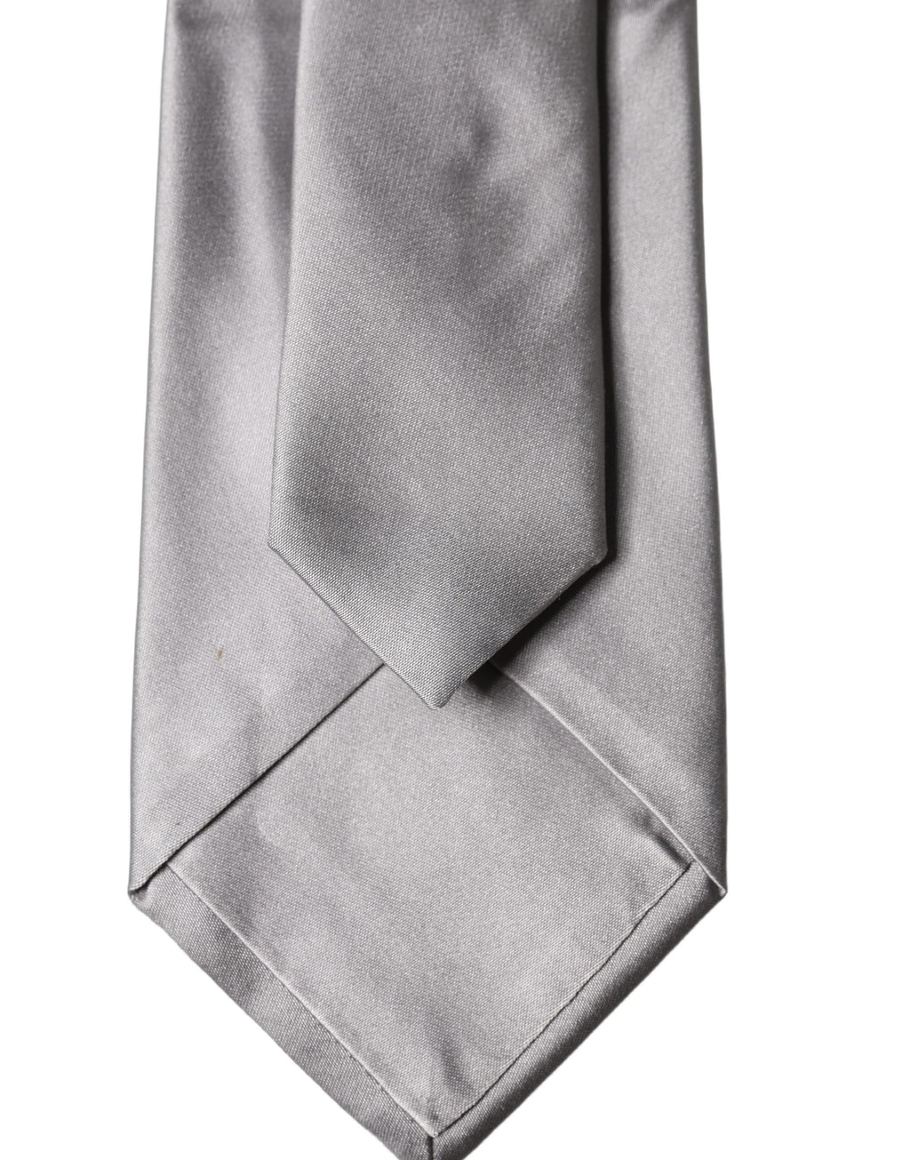 Dolce & Gabbana Graue Satin-Krawatte aus 100 % Seide, verstellbar, für Herren