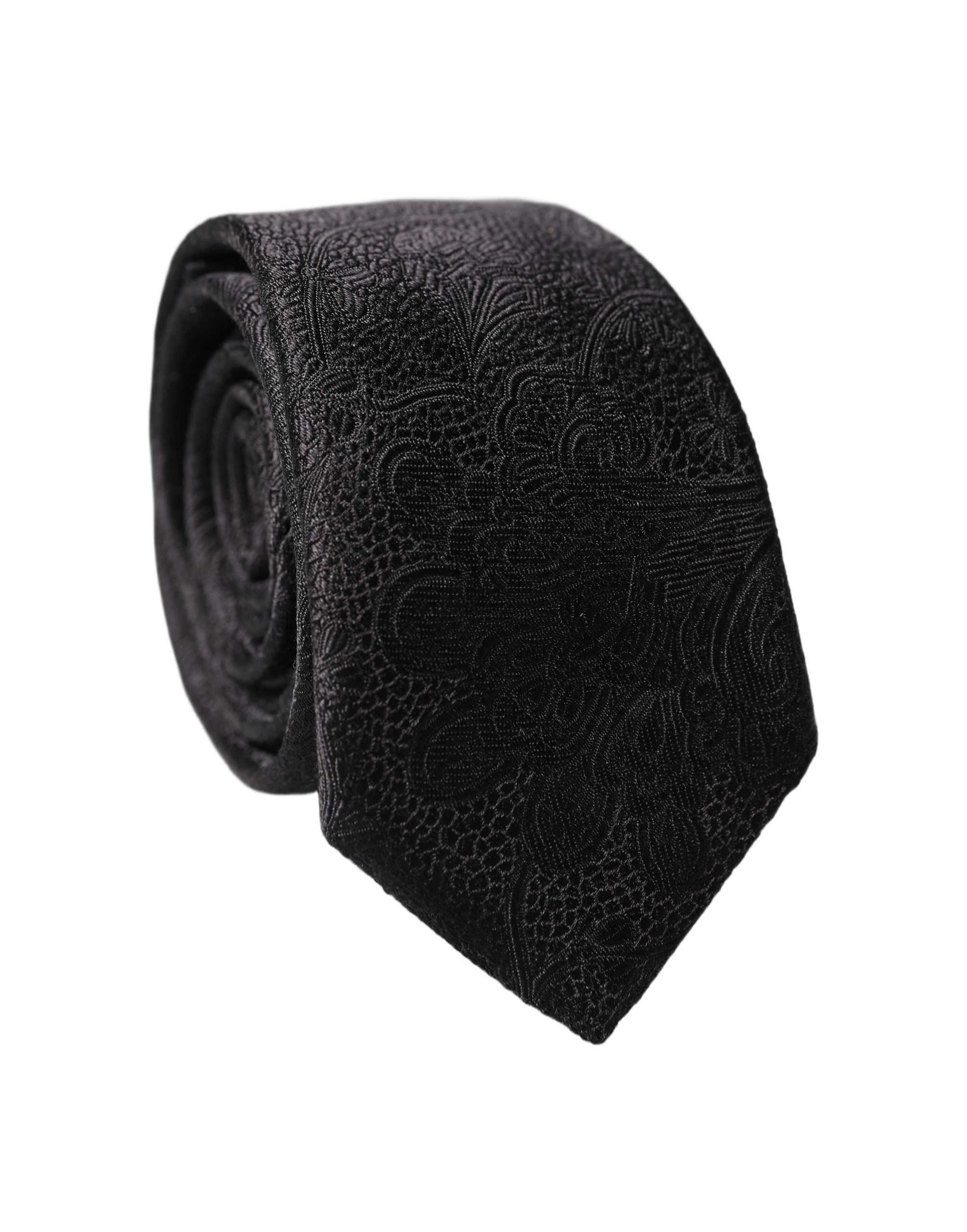 Dolce & Gabbana Schwarze Seidenkrawatte für Herren, 100% Seide, verstellbar