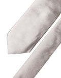 Dolce & Gabbana Hellgraue Seiden-Satin-Krawatte, verstellbar