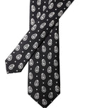 Dolce & Gabbana Schwarze Paisleymuster 100% Seide Verstellbare Herren Krawatte