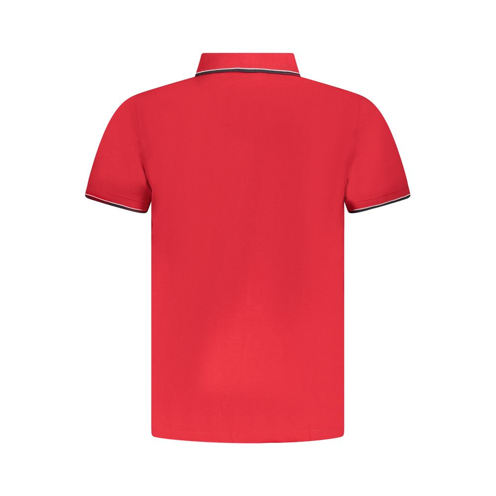 Norway 1963 Rotes Baumwoll-Poloshirt für Herren