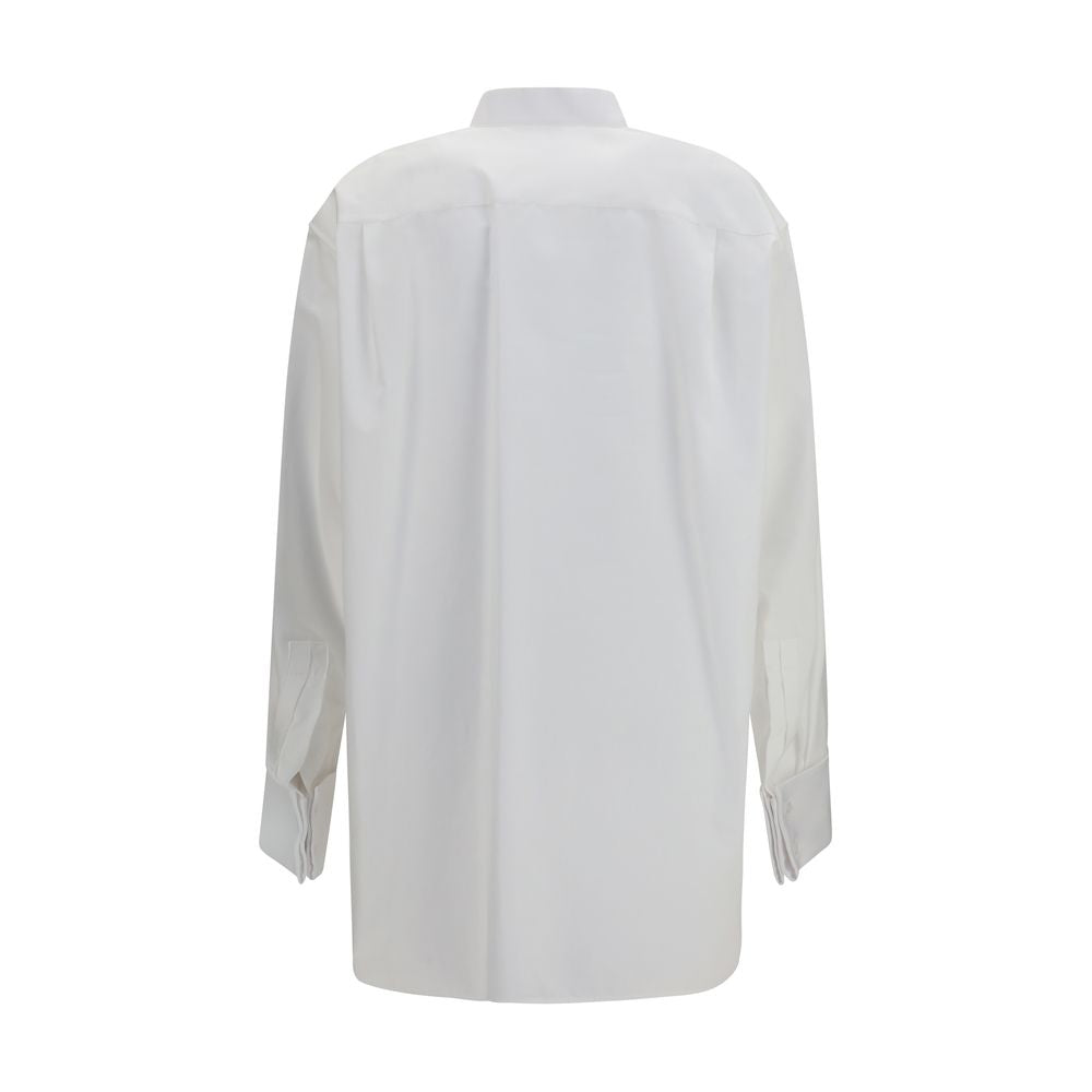 Saint Laurent Weißes Baumwollkleidhemd