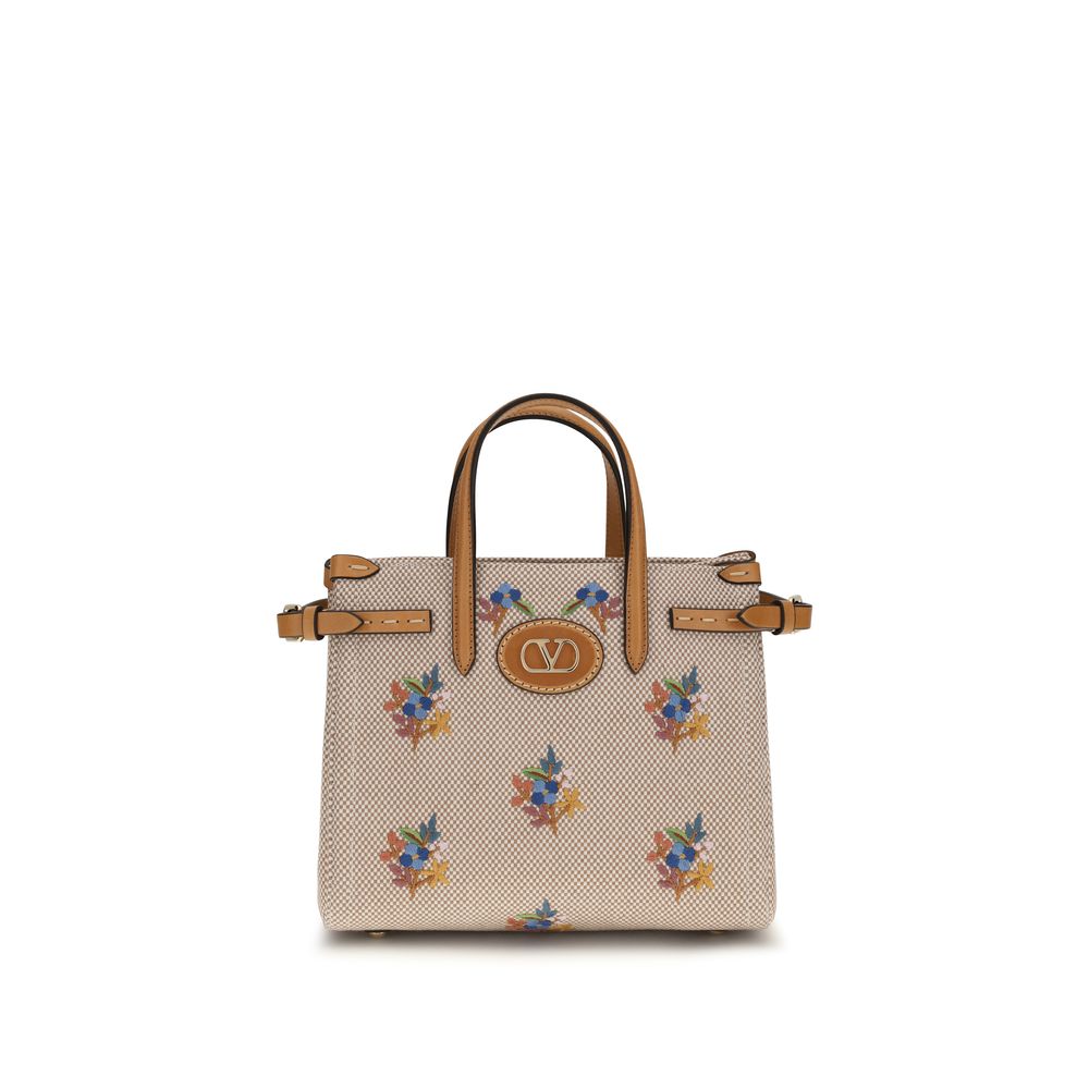 Valentino Garavani Beige Stoff-Handtasche
