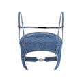 Marine Serre Blaues Denim-Hemd