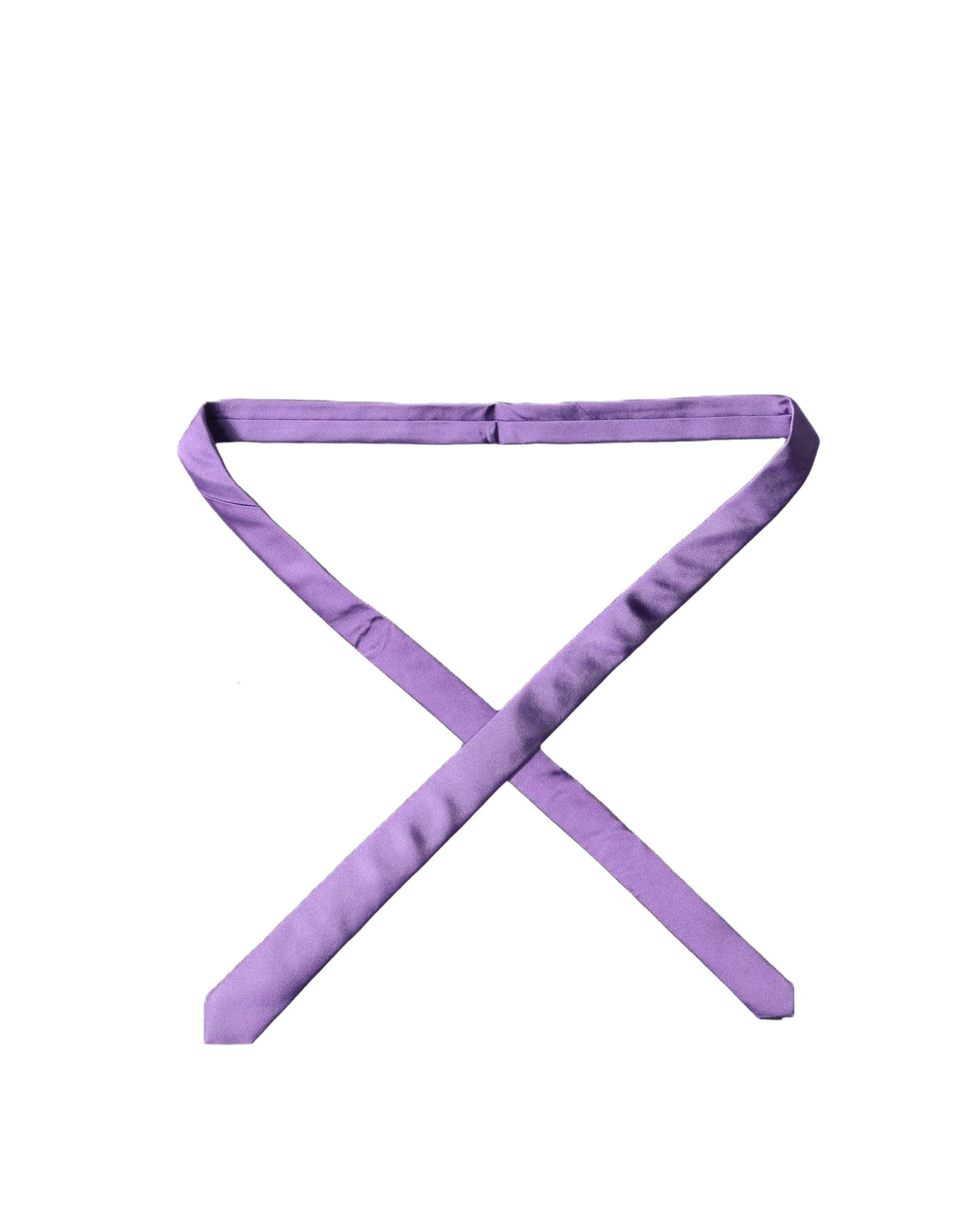Dolce & Gabbana Violette Seidenkrawatte, 100% Seide, Verstellbar, Herren