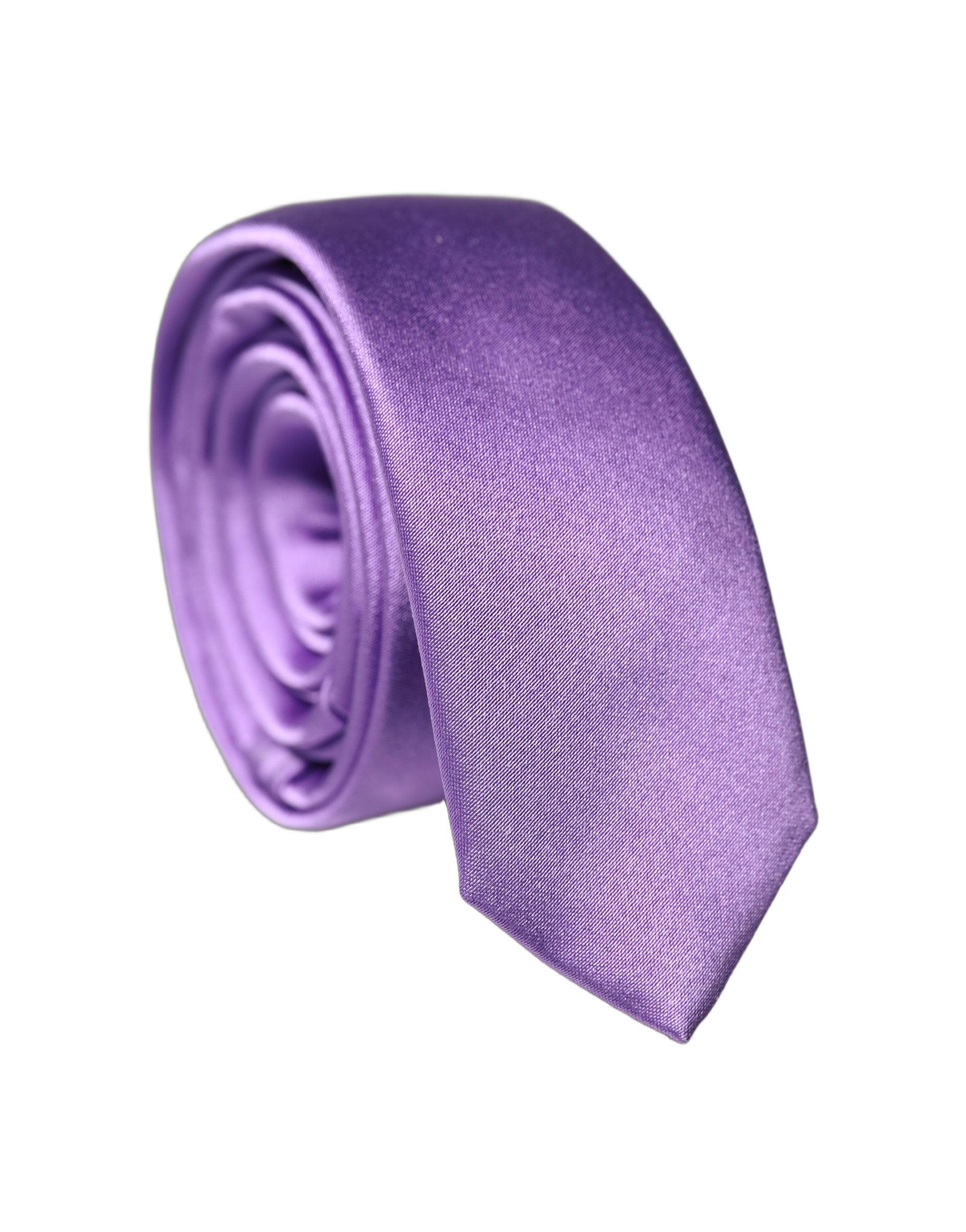Dolce & Gabbana Violette Seidenkrawatte, 100% Seide, Verstellbar, Herren
