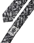 Dolce & Gabbana Schwarze Trompeten-Print Seiden-Krawatte für Herren, verstellbar