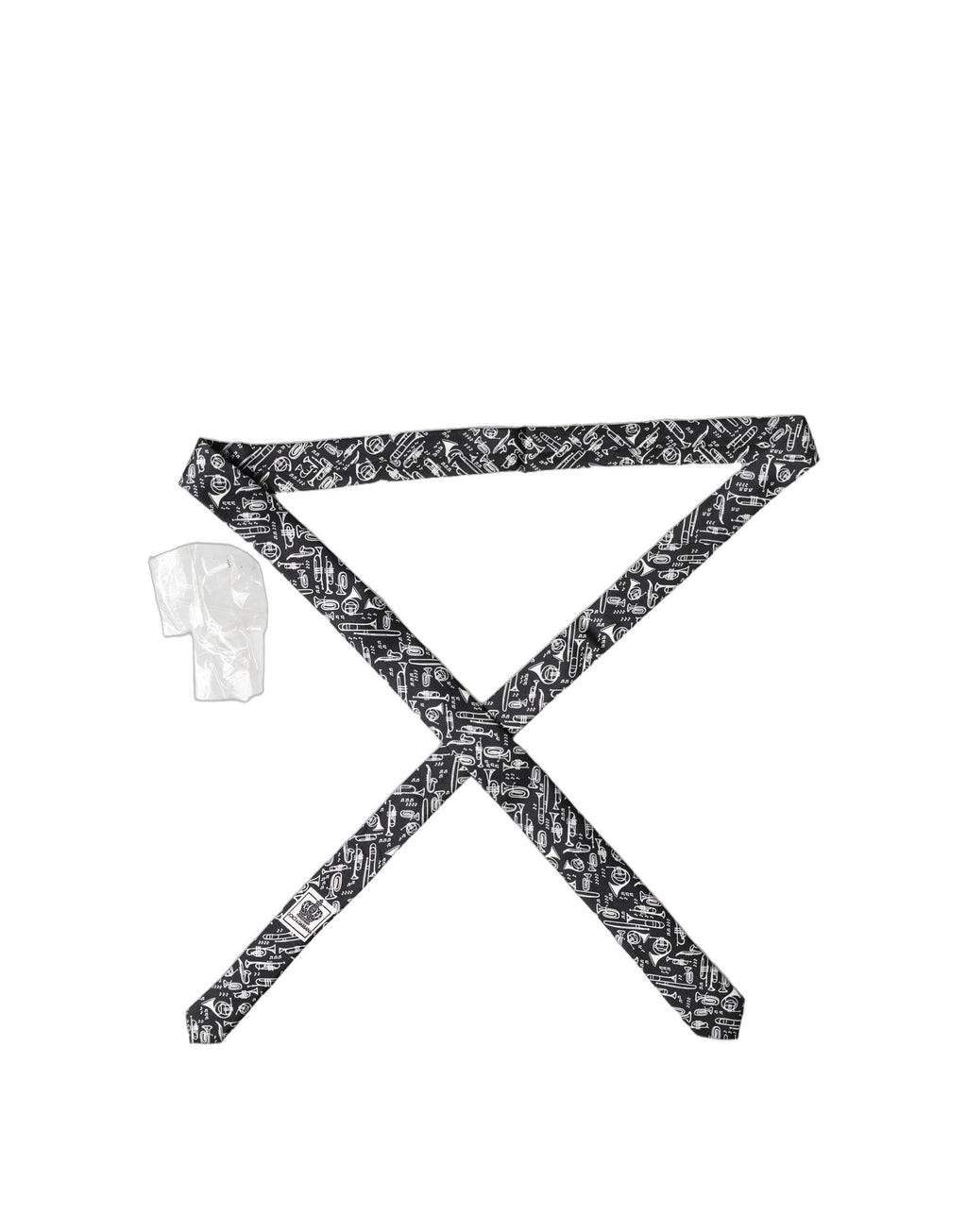 Dolce & Gabbana Schwarze Trompeten-Print Seiden-Krawatte für Herren, verstellbar