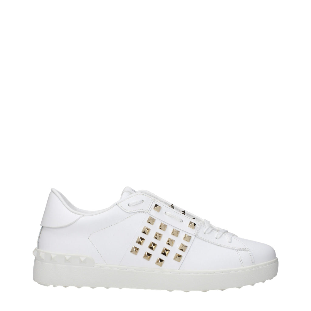 Valentino Garavani Weiße Low-Top-Sneaker aus Leder