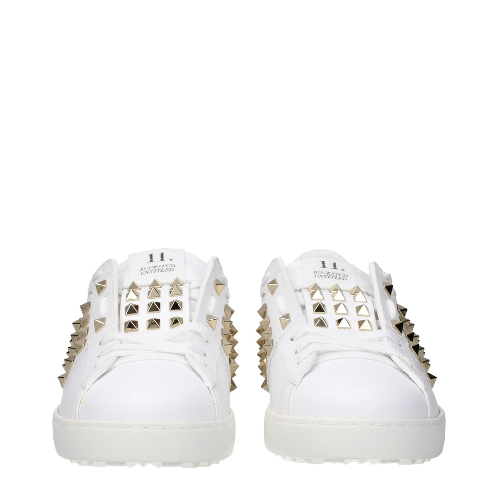 Valentino Garavani Weiße Low-Top-Sneaker aus Leder
