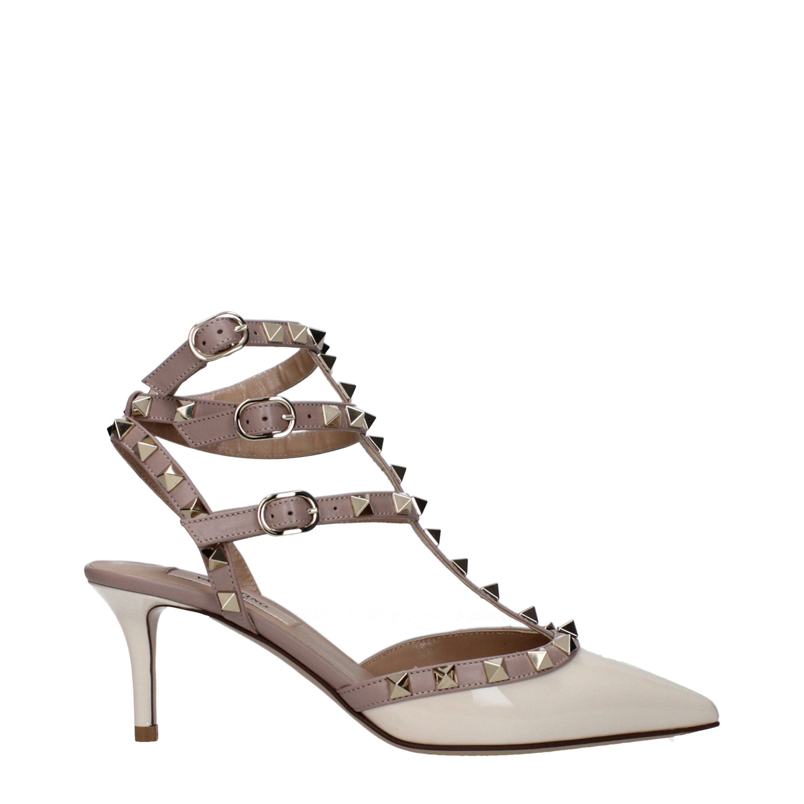 Valentino Garavani Beige Leder Pumps mit hohem Absatz
