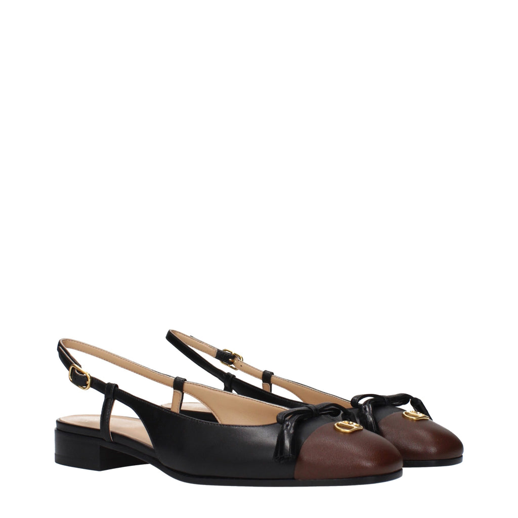 Valentino Garavani Schwarze Ballerinas aus Leder