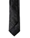 Dolce & Gabbana Schwarze gemusterte Krawatte aus 100 % Seide, verstellbar für Herren