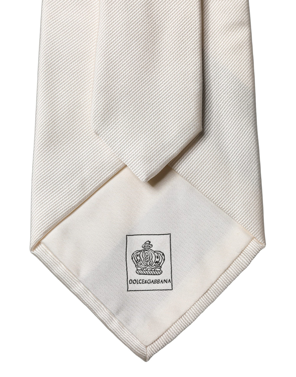 Dolce & Gabbana Weiße Krawatte mit Tattoo-Blumenmuster aus Seide, verstellbar, zum Binden