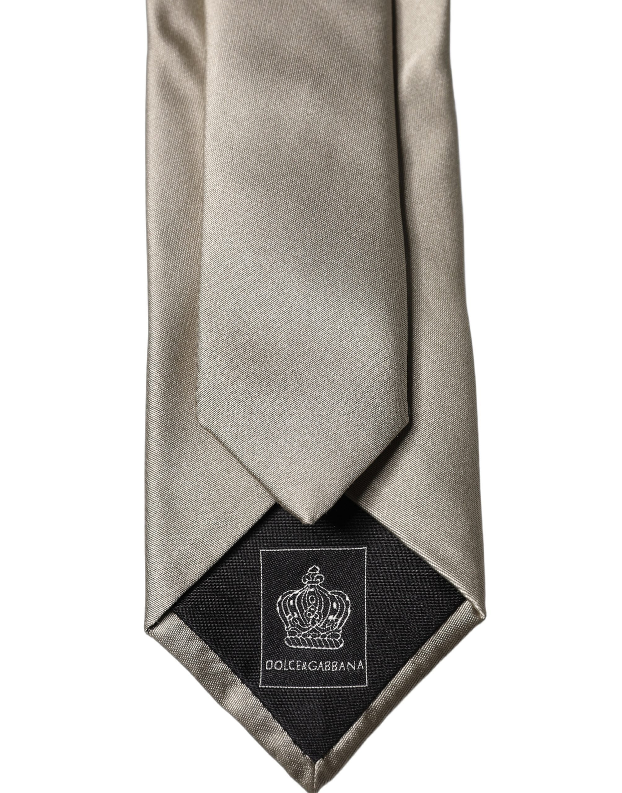 Dolce & Gabbana Weiße Krawatte mit Tattoo-Blumenmuster aus Seide, verstellbar, zum Binden für Herren
