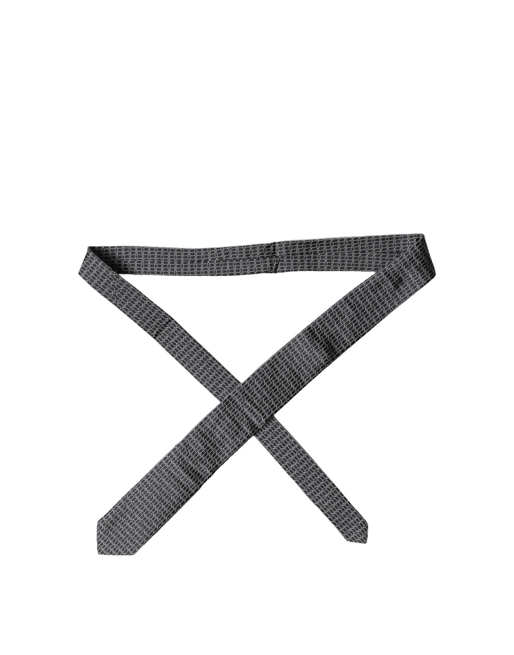 Dolce & Gabbana Schwarze geometrische DG Seiden-Krawatte für Herren, verstellbar