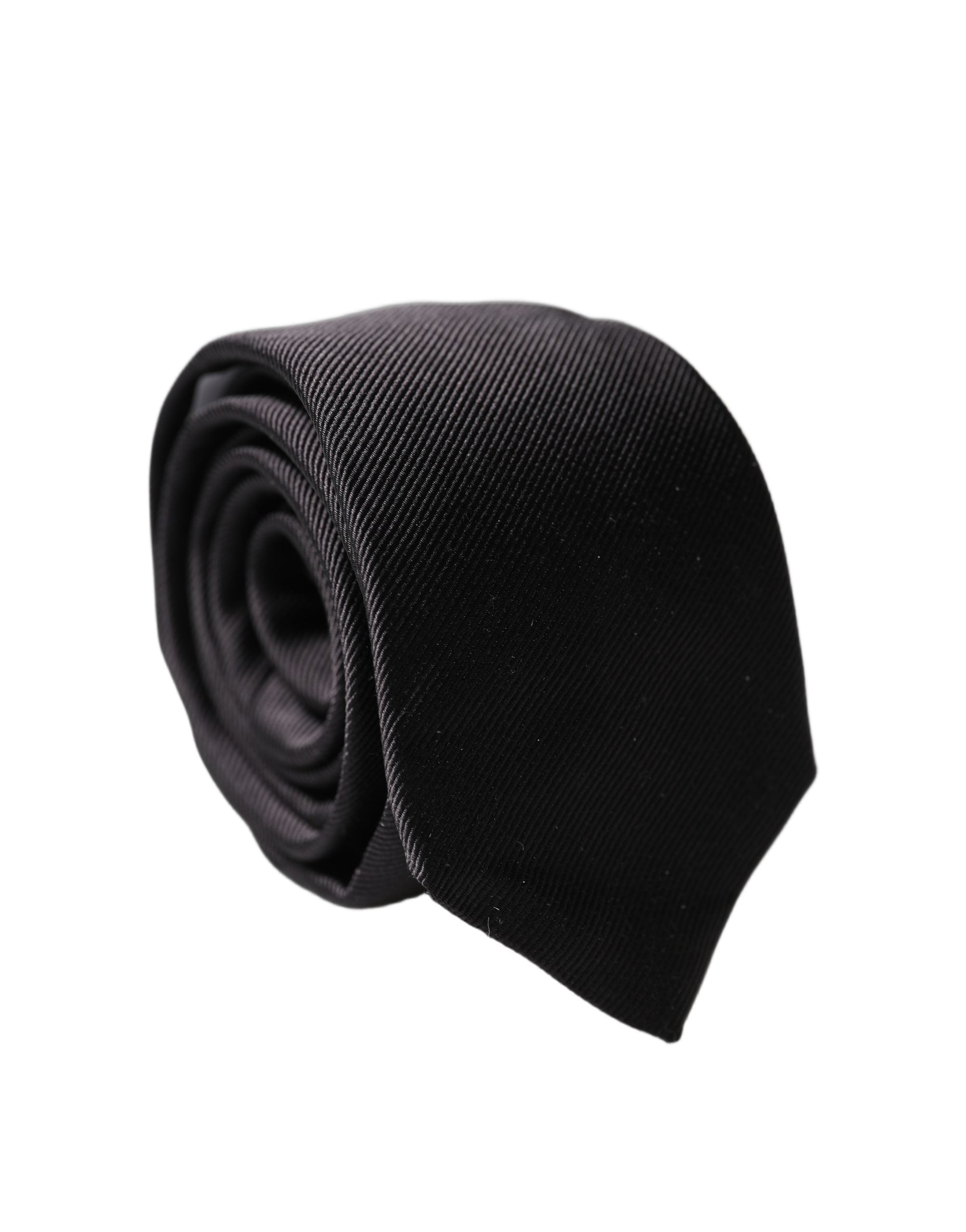Dolce & Gabbana Schwarze Seidenkrawatte für Herren, 100% Seide, verstellbar