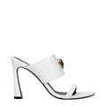 Versace Weiße Leder-Stiletto-Sandalen